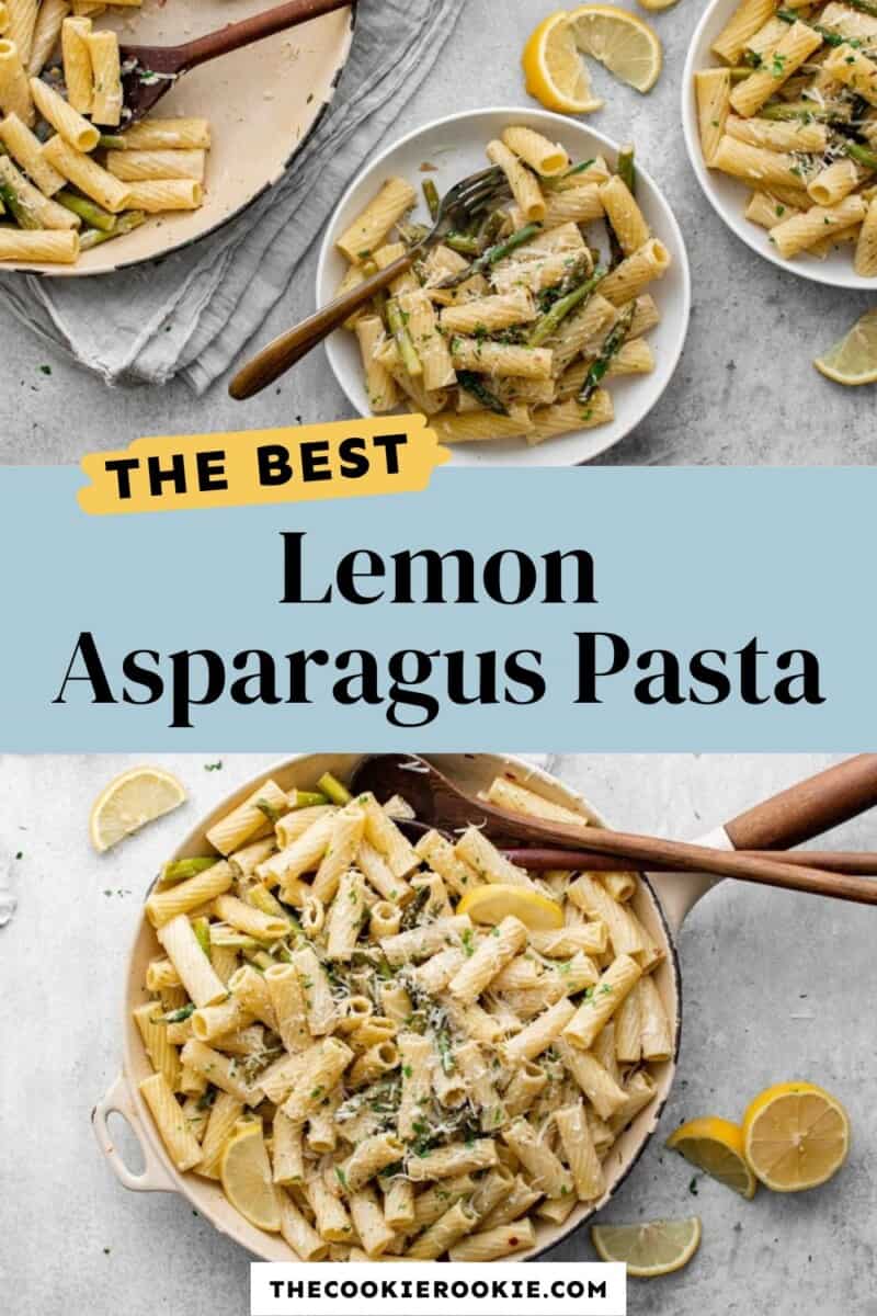 lemon asparagus pasta pinterest