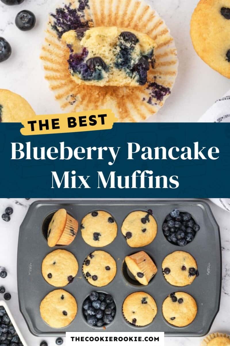 Blueberry muffins made with pancake mix - simply the best!