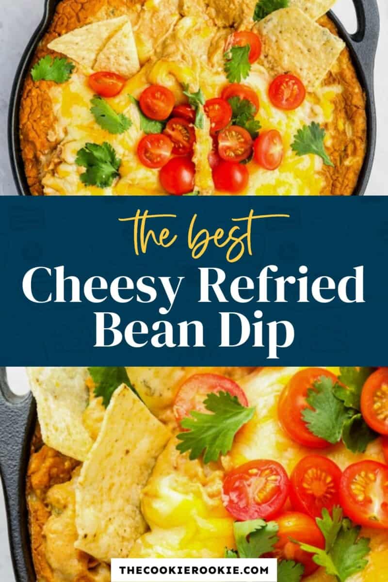 cheesy refried bean dip pinterest.