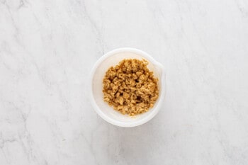 graham cracker topping in a white bowl.