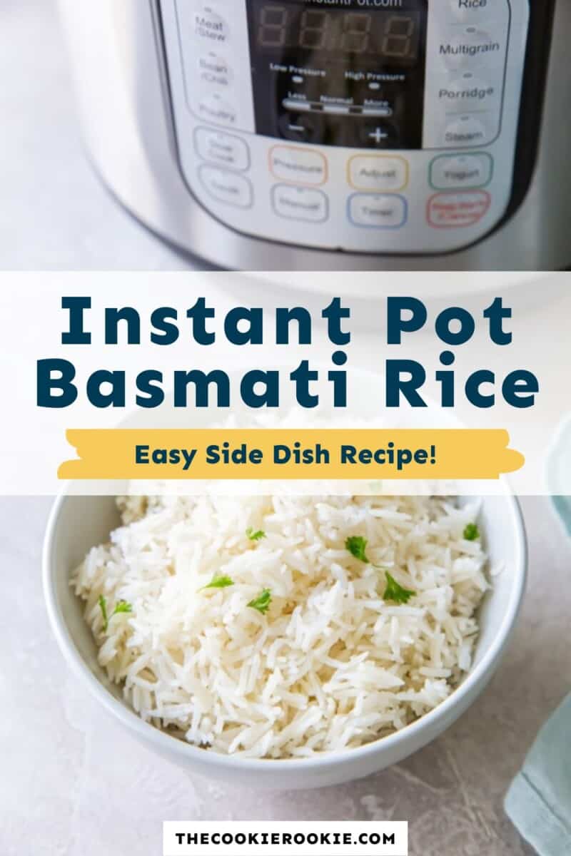 instant pot basmati rice easy side dish recipe.