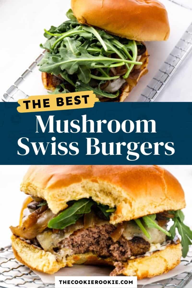 mushroom swiss burgers pinterest.