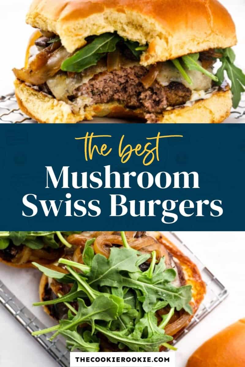 mushroom swiss burgers pinterest.