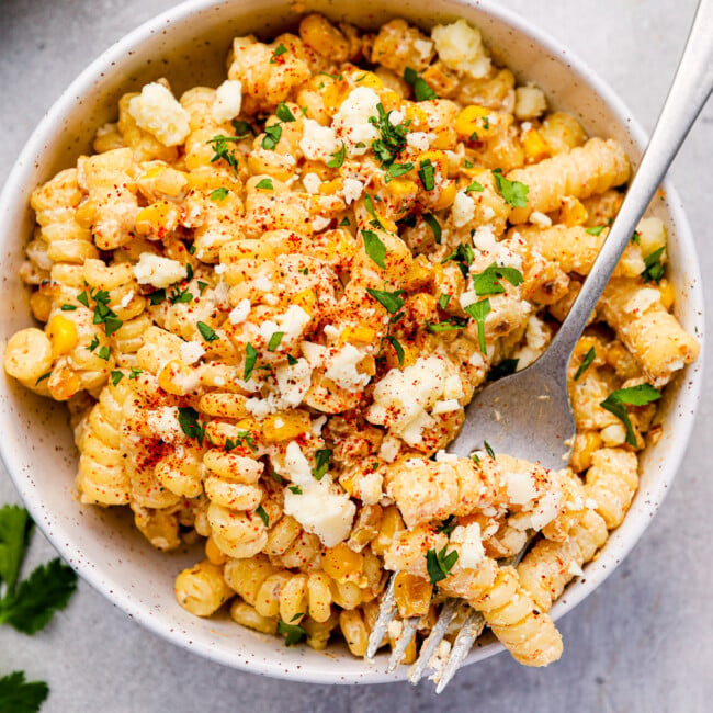 featured street corn pasta salad.