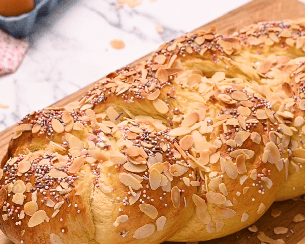 Baked Easter bread.
