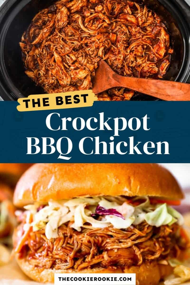 Crockpot BBQ Chicken Recipe - The Cookie Rookie®