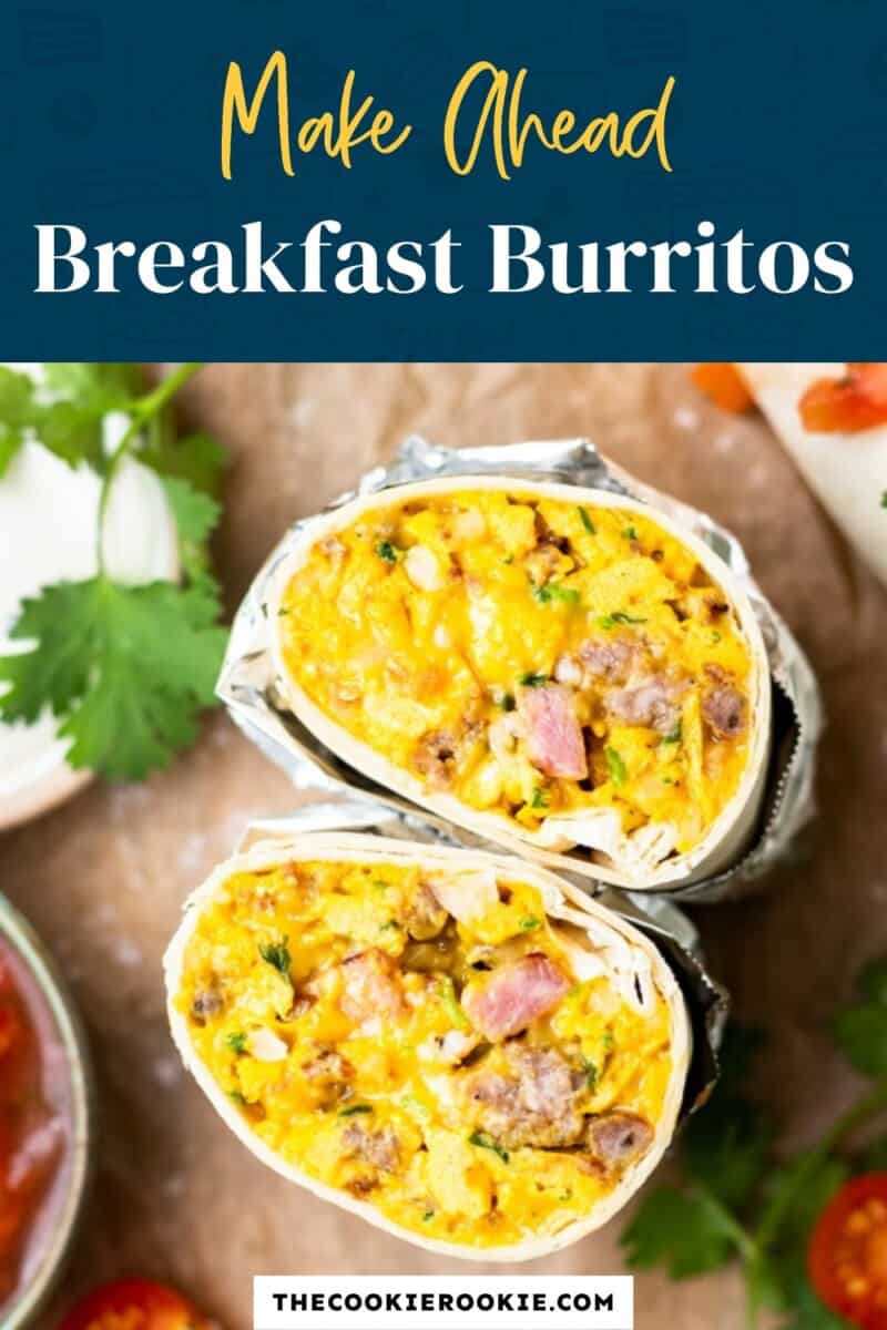 make ahead breakfast burritos pinterest