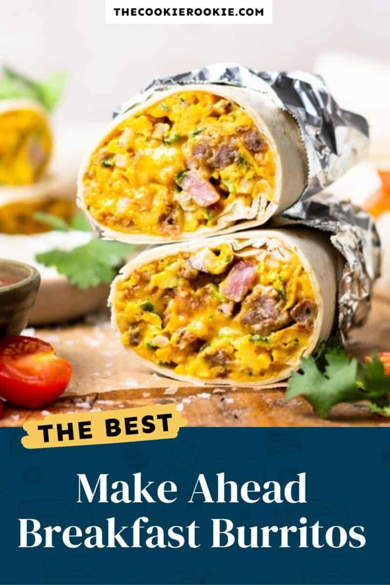 make ahead breakfast burritos pinterest