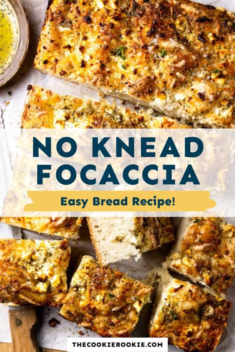 no kneed focaccia easy bread recipe.