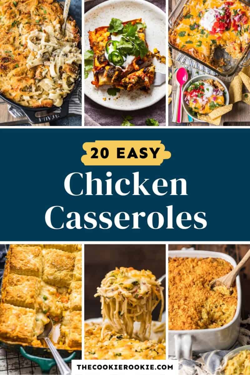 20 easy chicken casserole recipes pin
