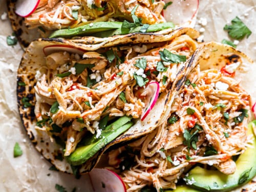 Crockpot Shredded Chicken Tacos (6-ingredient) • FIVEheartHOME