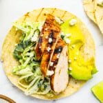 featured grilled chicken tacos.
