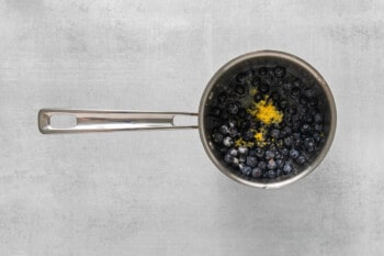 blueberries, sugar, lemon juice, and lemon zest in a saucepan.