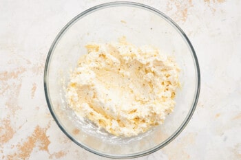 ricotta cheese mixture in a mixing bowl