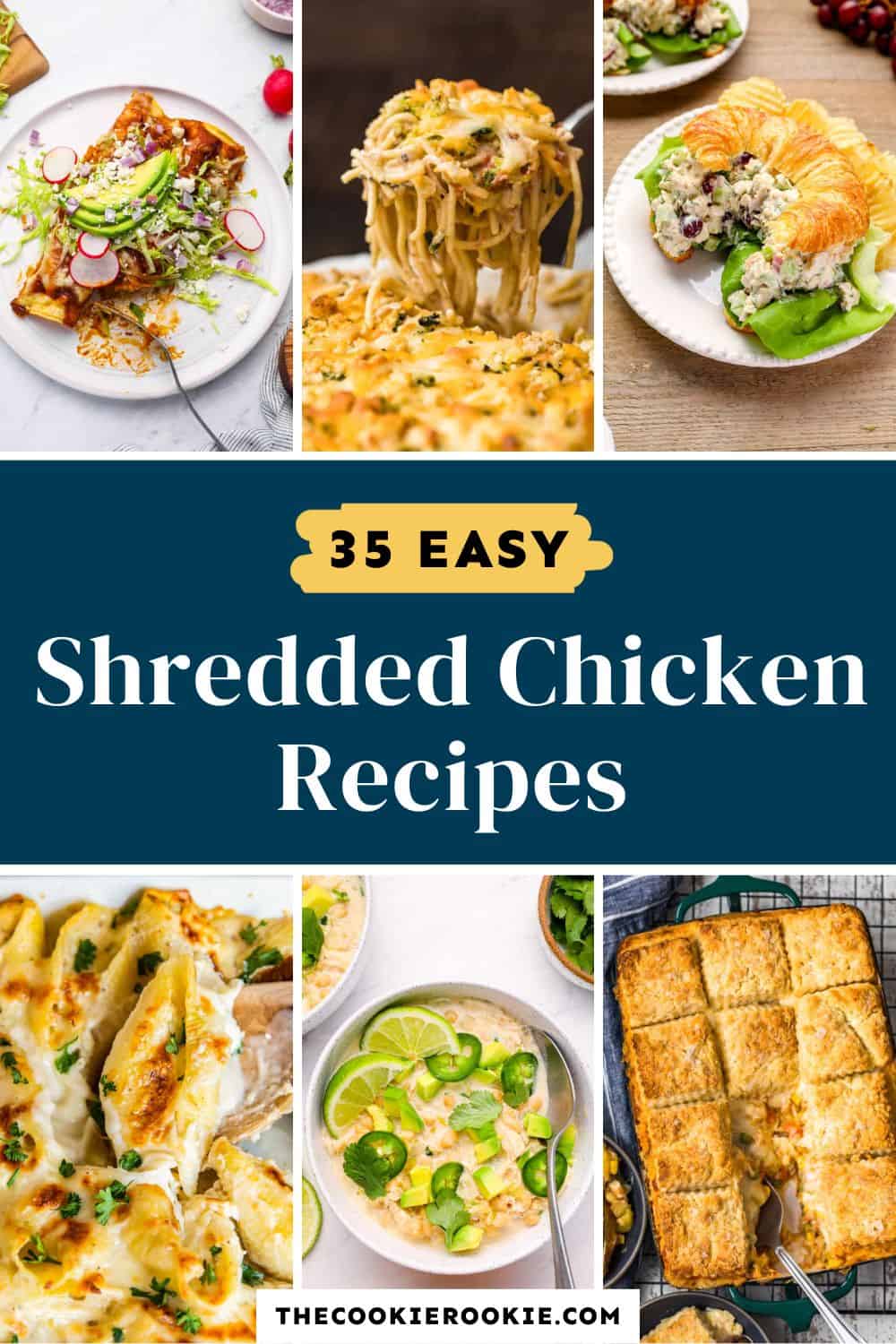 easy shredded chicken recipes Pinterest