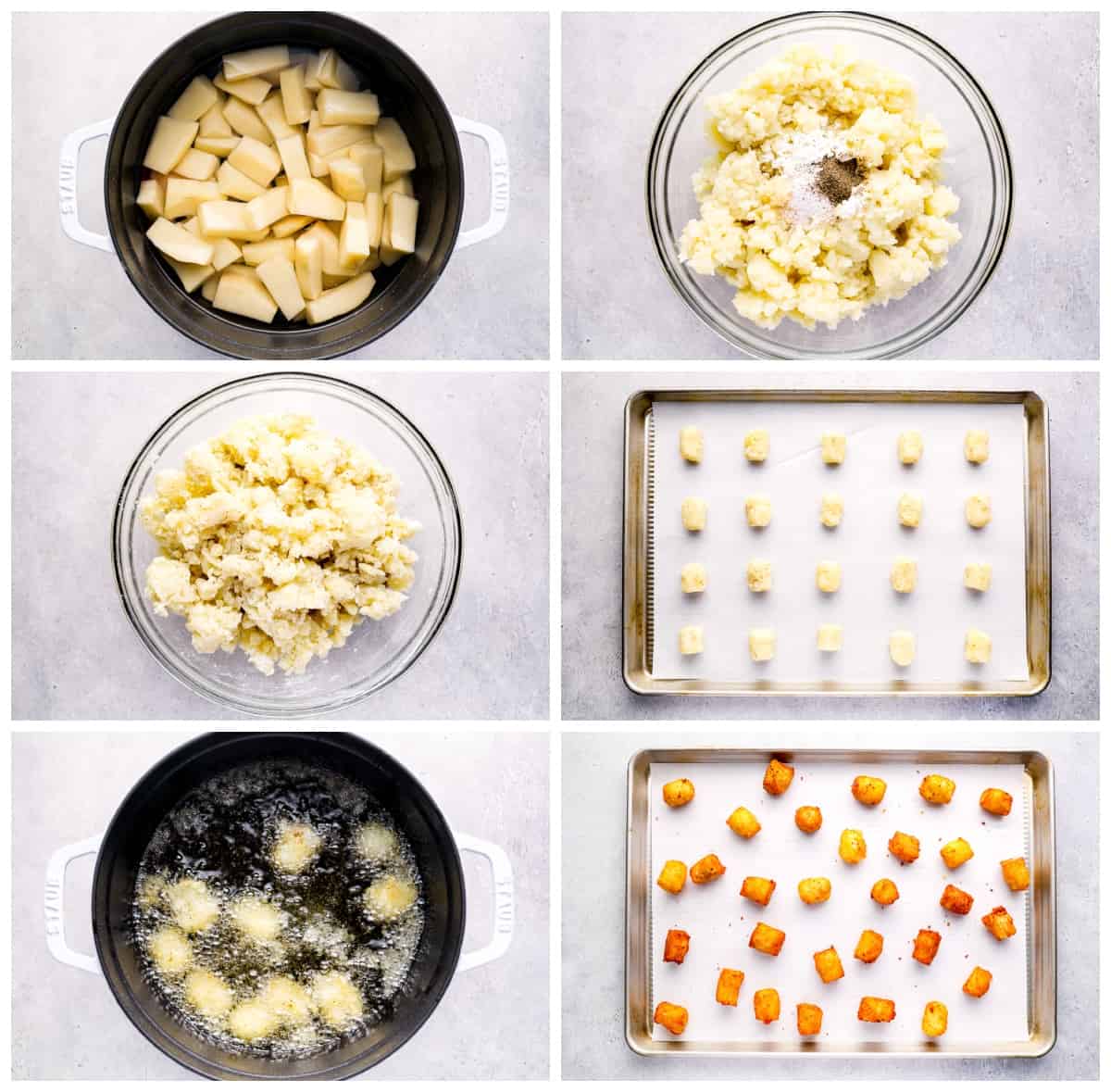 step by step photos for how to make tater tots at home