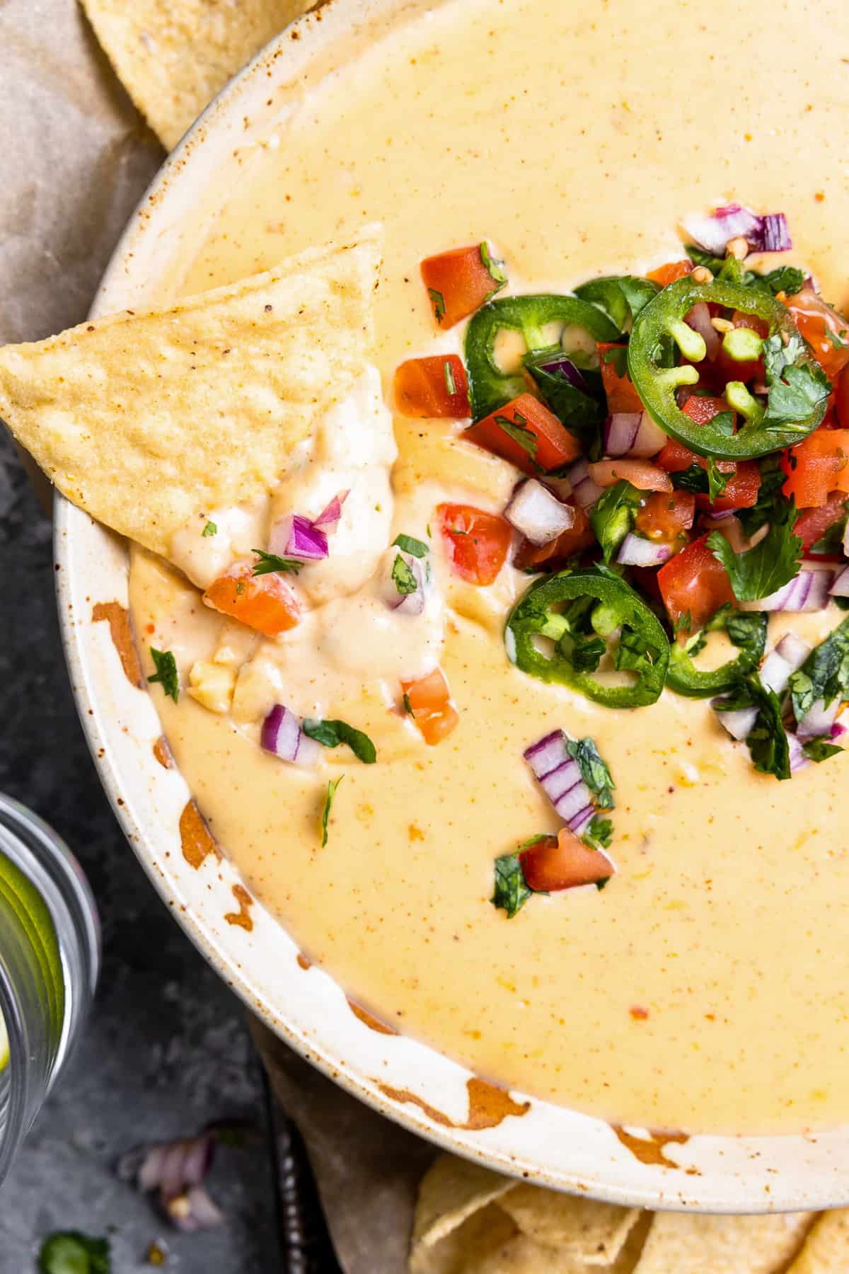 Homemade White Queso - Easy, Cheesy, Restaurant Style!