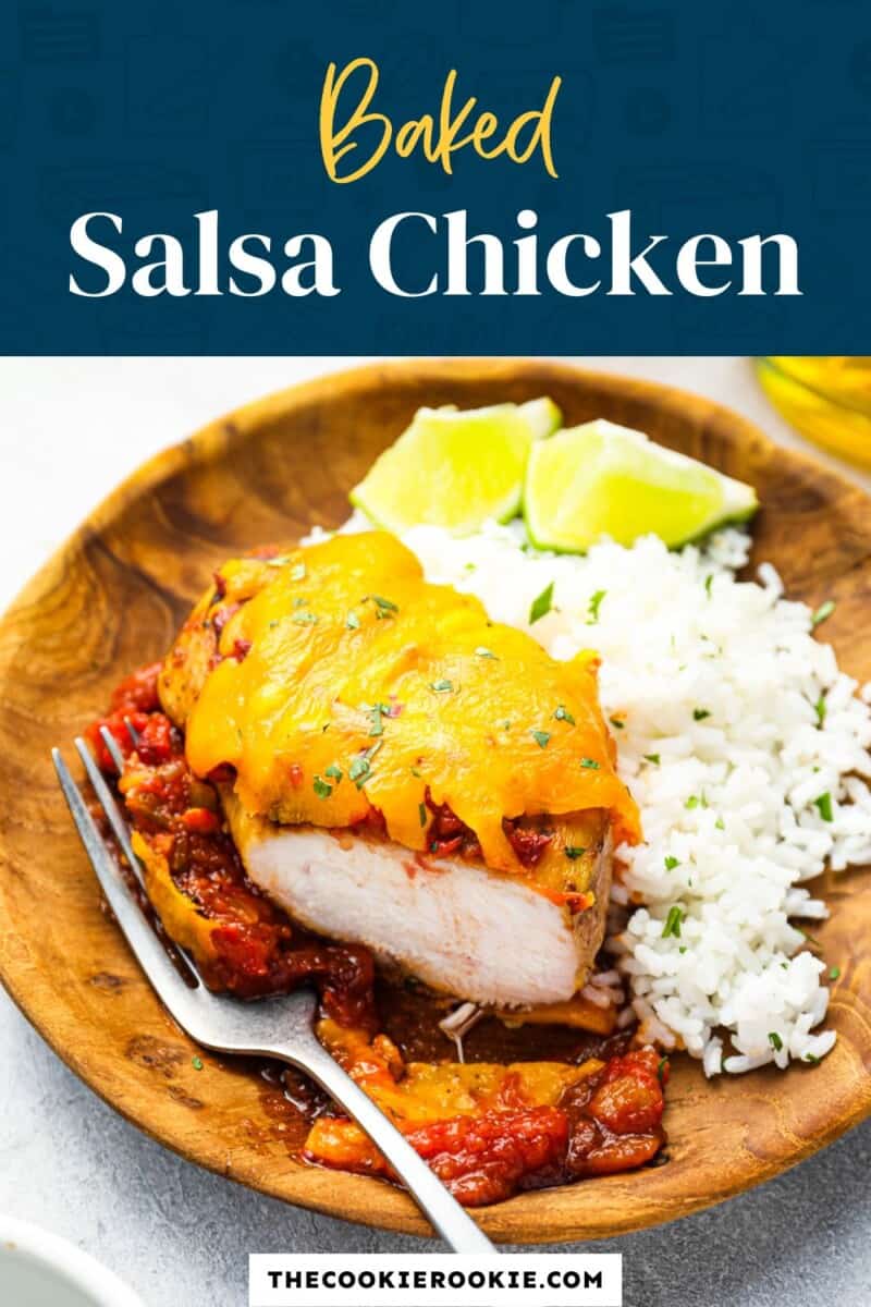 baked salsa chicken pinterest