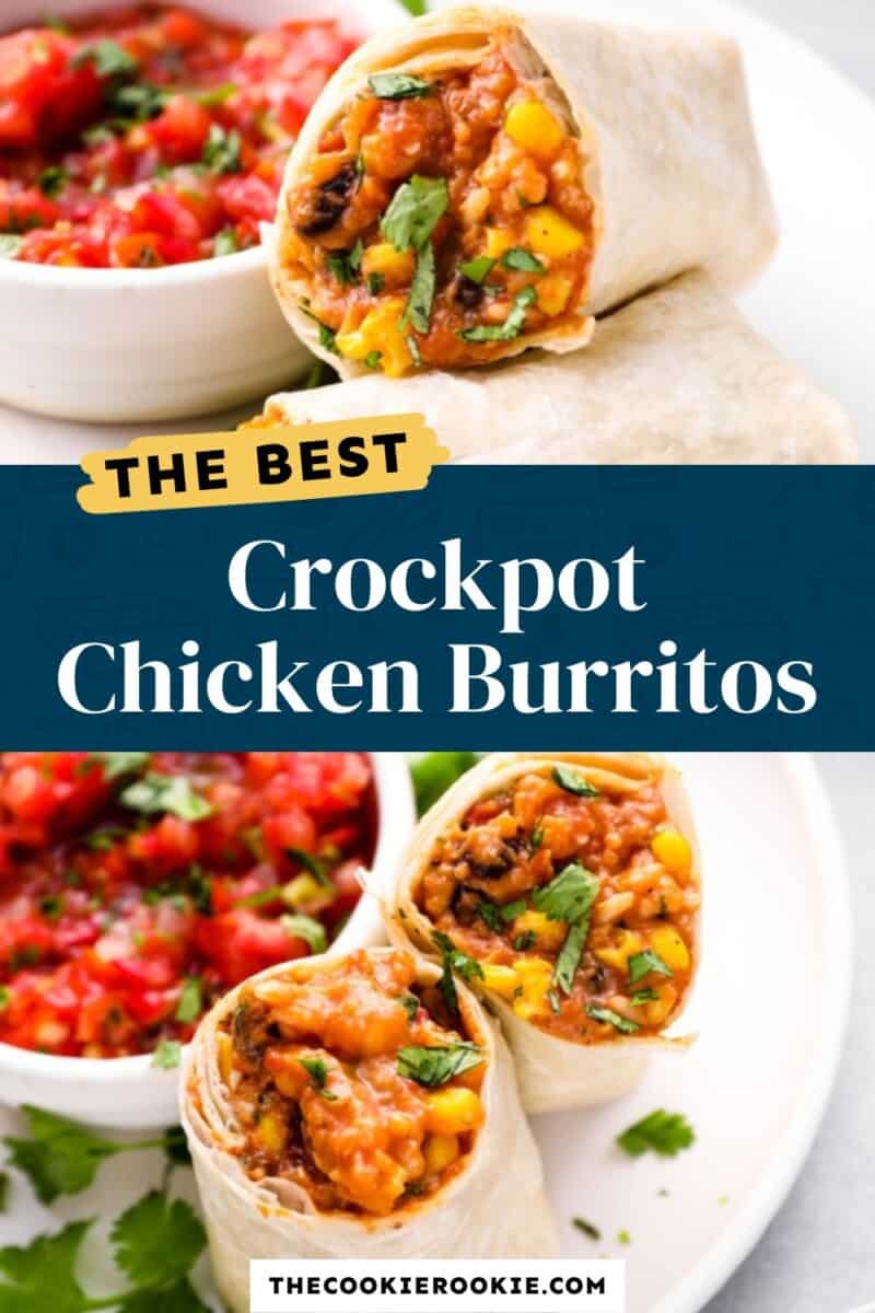 crockpot chicken burritos pinterest