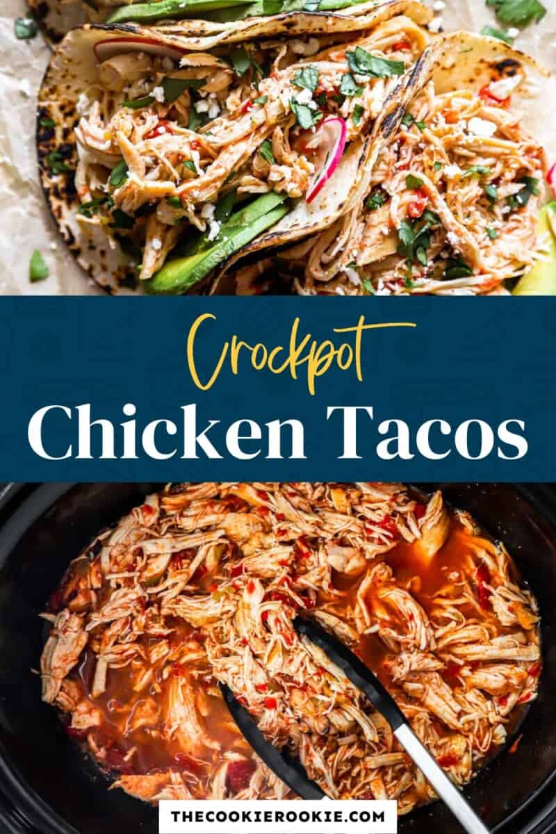 Crockpot Chicken Tacos Recipe - The Cookie Rookie®