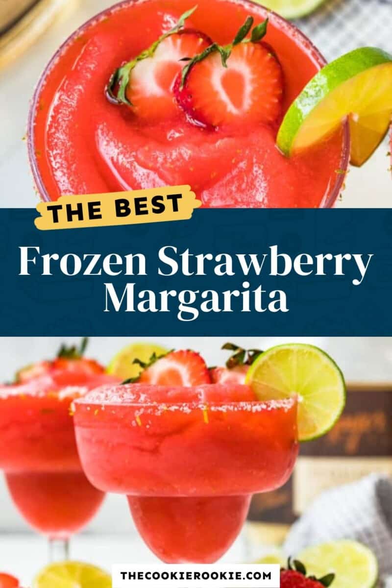 frozen strawberry margaritas pinterest