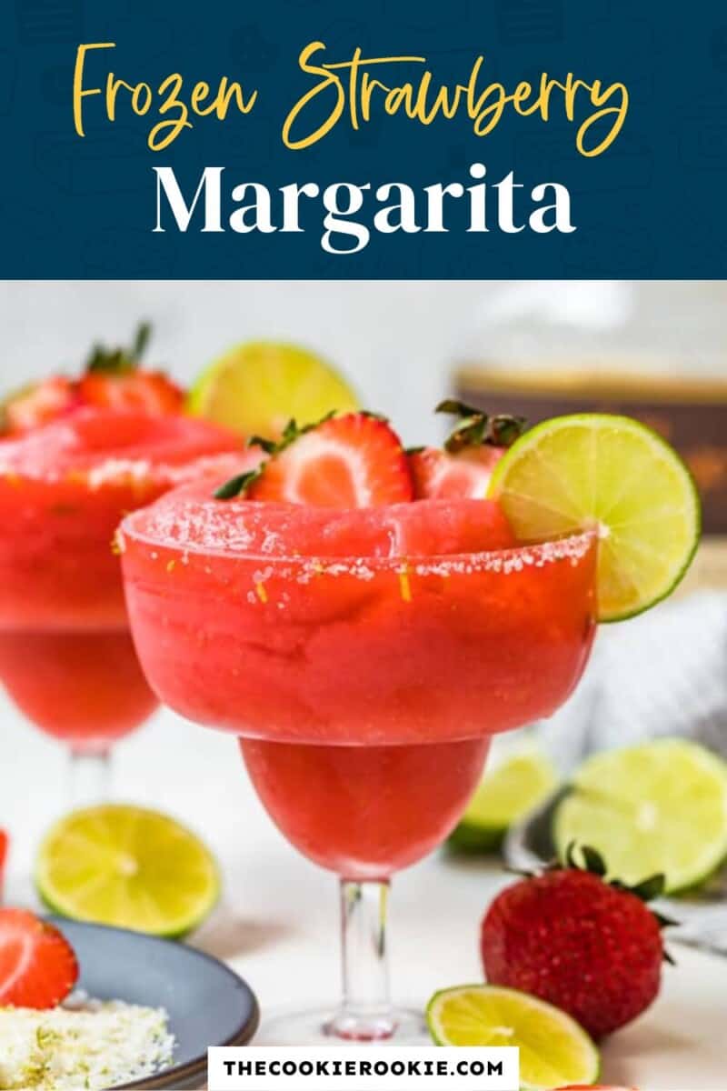 frozen strawberry margaritas pinterest