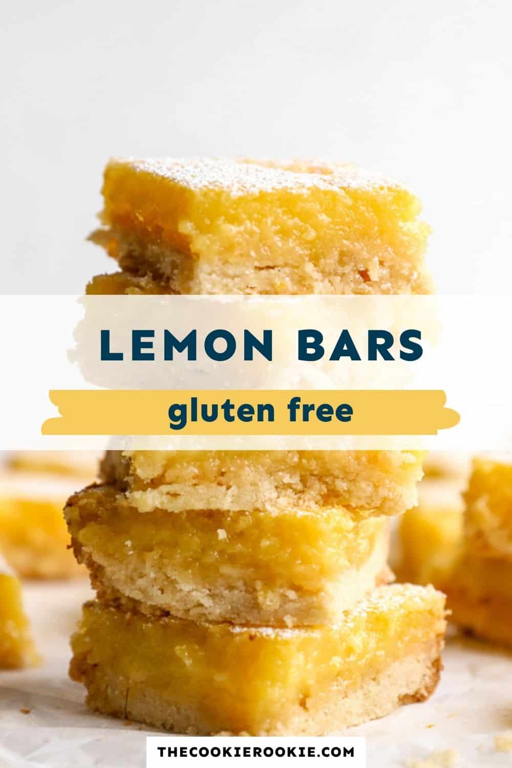 gluten free lemon bars pin image