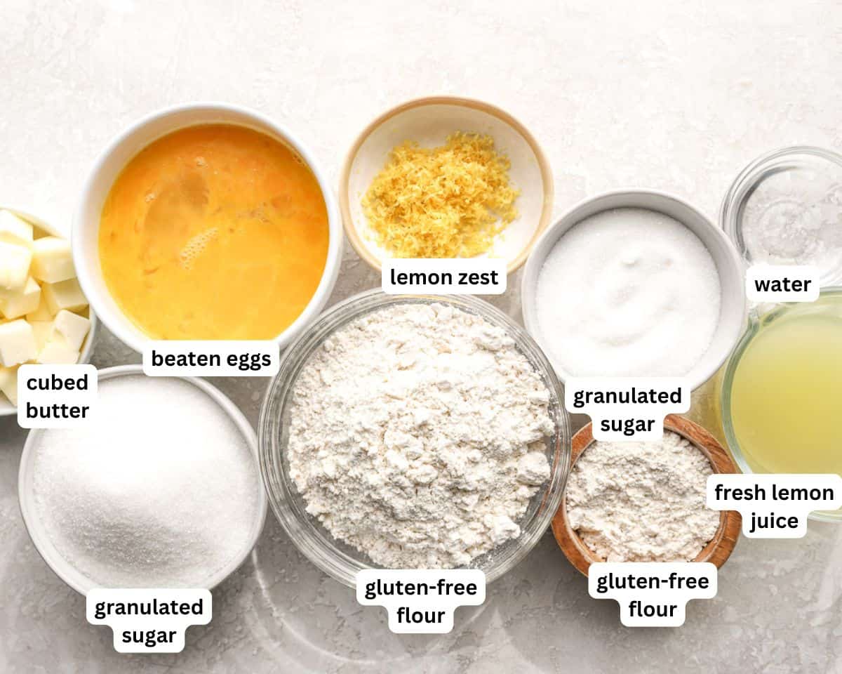 gluten-free lemon bars ingredients