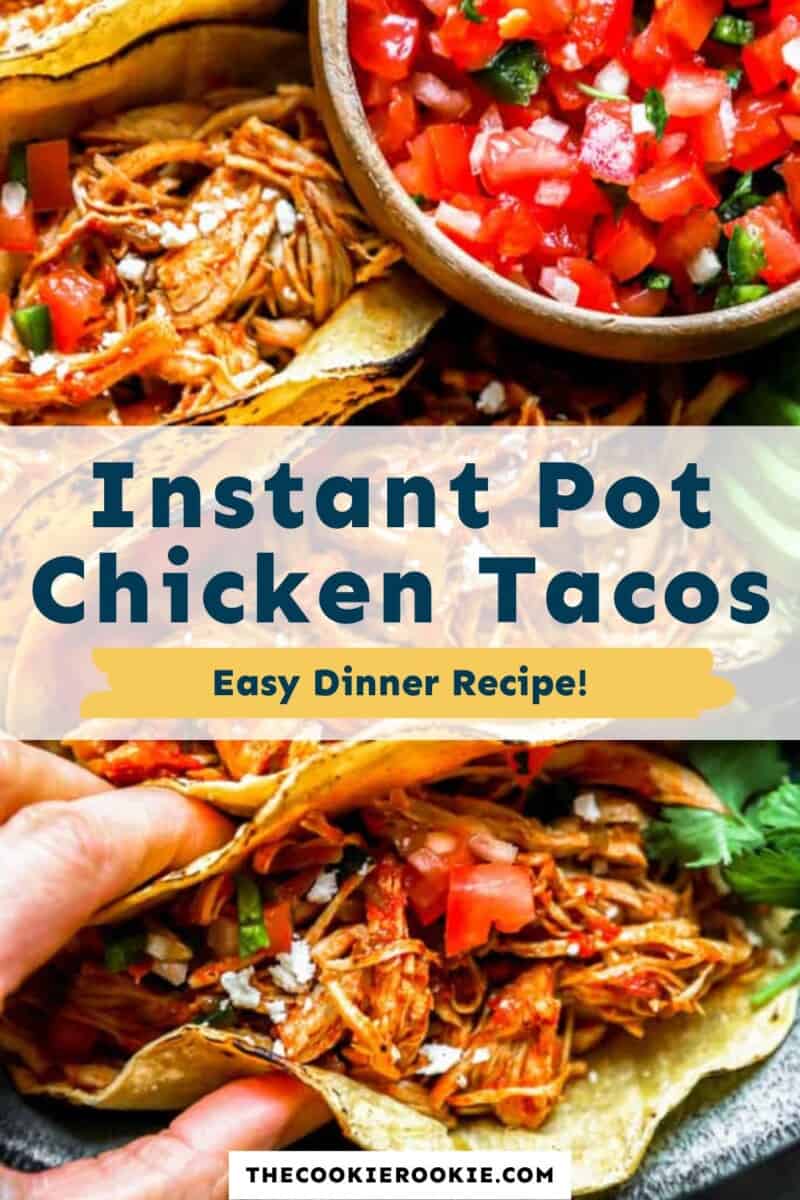 Instant Pot Chicken Tacos Recipe - The Cookie Rookie®