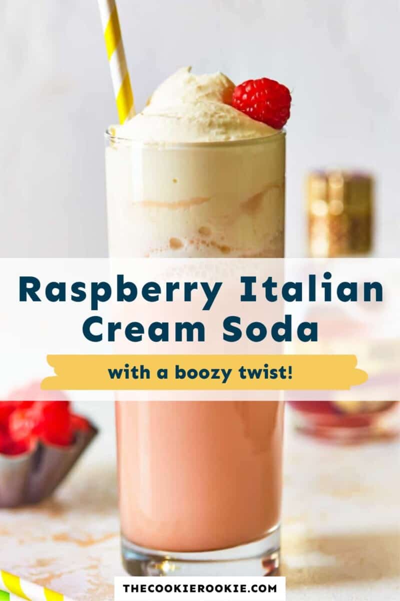 raspberry italian cream soda with a boozy twist.