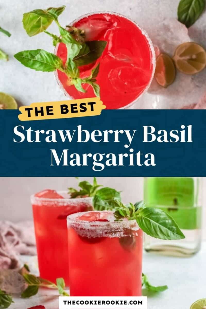 strawberry basil margarita pinterest
