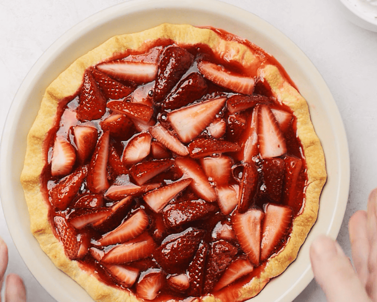 Strawberry Jell-O pie.