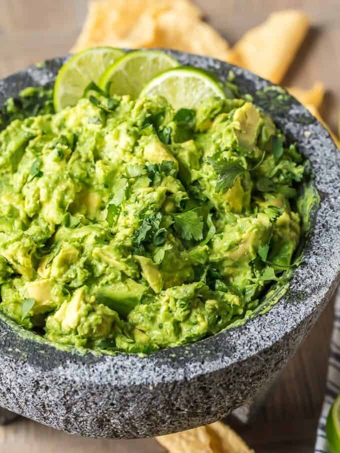 Simple guacamole recipe in a bowl