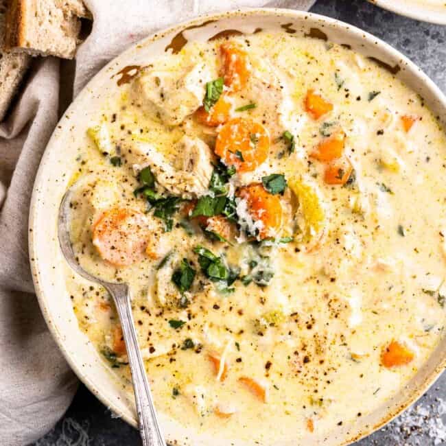 featured creamy chicken soup