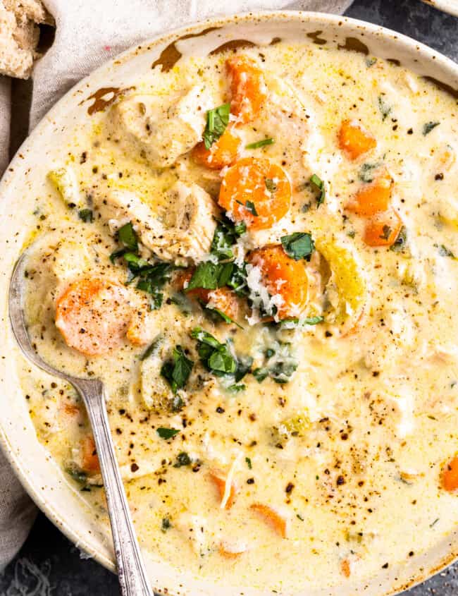 featured creamy chicken soup