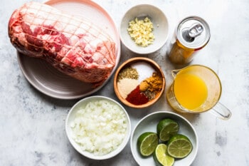 ingredients for carnitas.