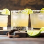 margaritas on a brown backdrop