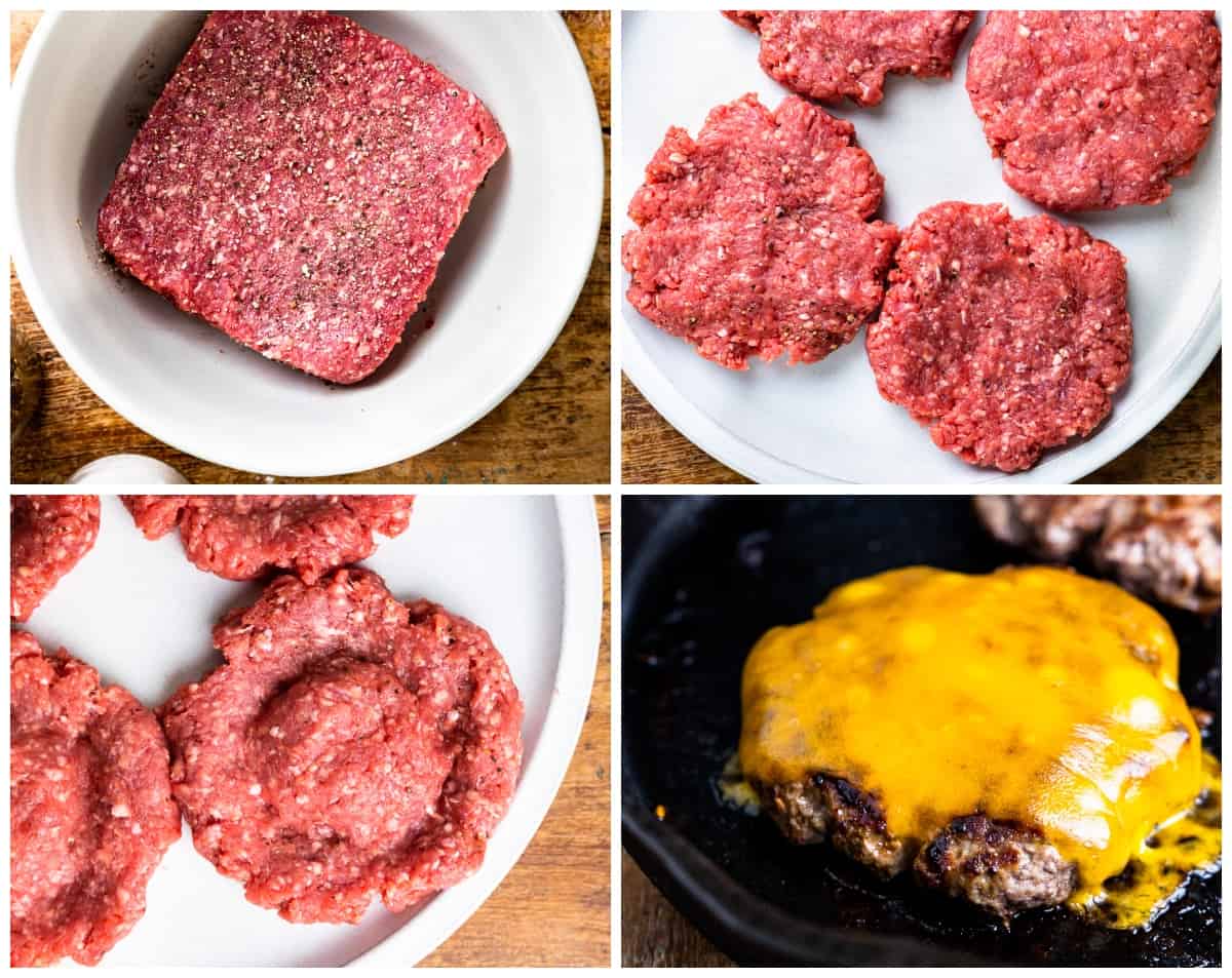 how to make burger patties and cook burgers on the stovetop step by step photo instructions