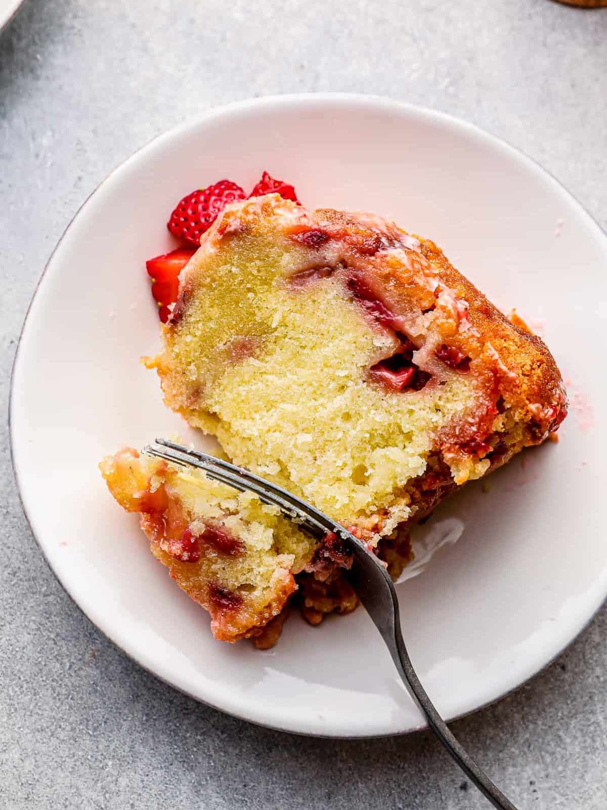 Strawberry Skillet Pound Cake - Bake from Scratch