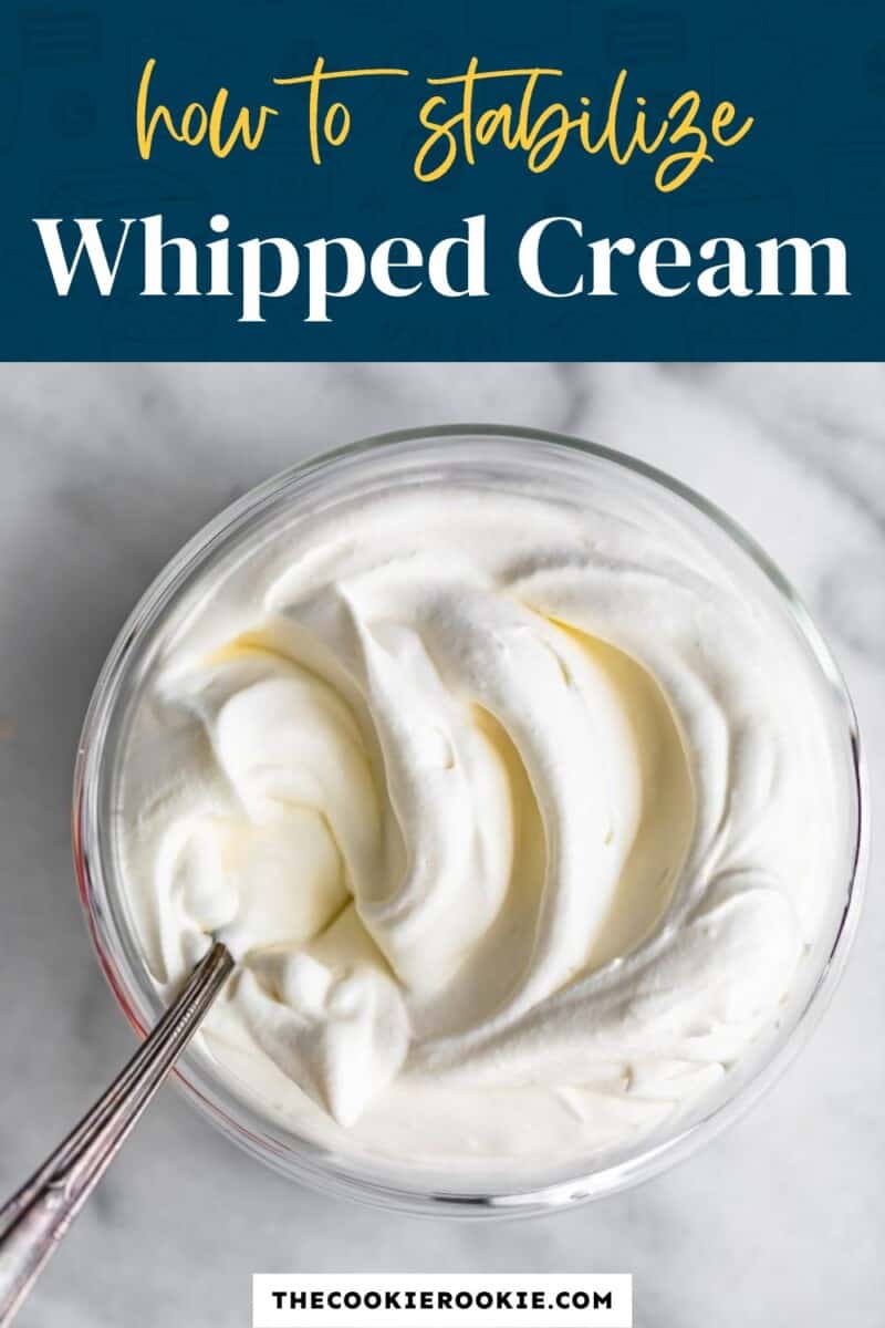 stabilized whipped cream pinterest