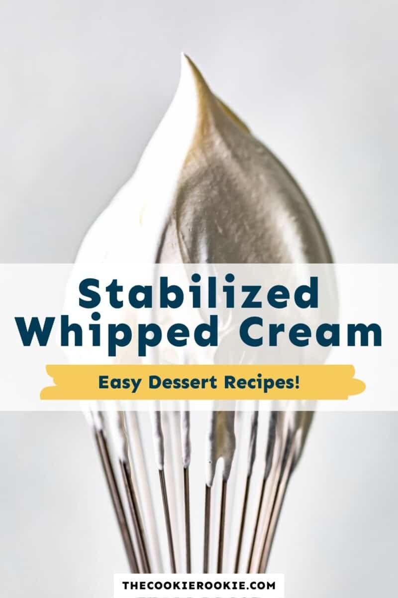 stabilized whipped cream pinterest