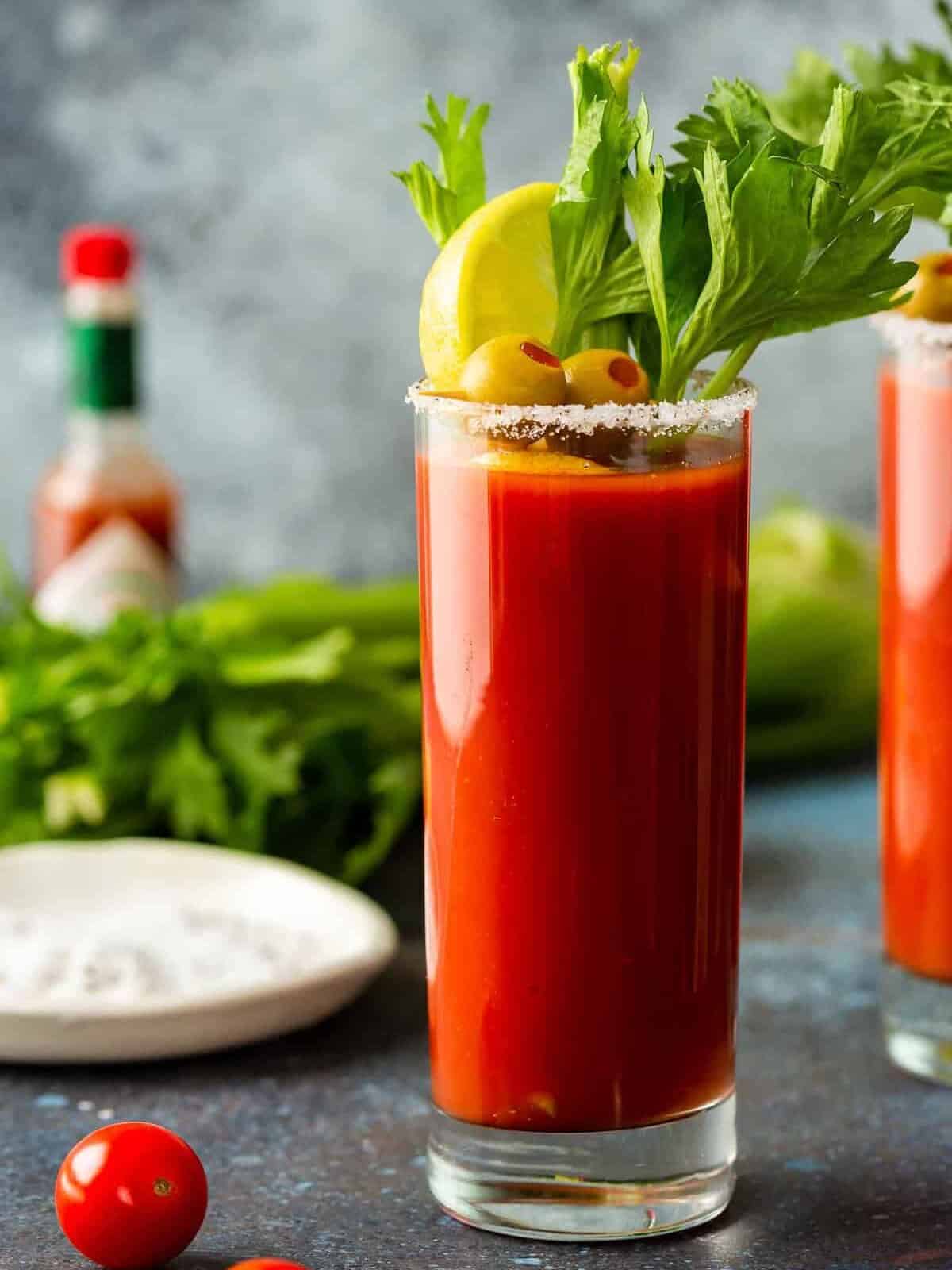 Bloody Mary Recipe Glass