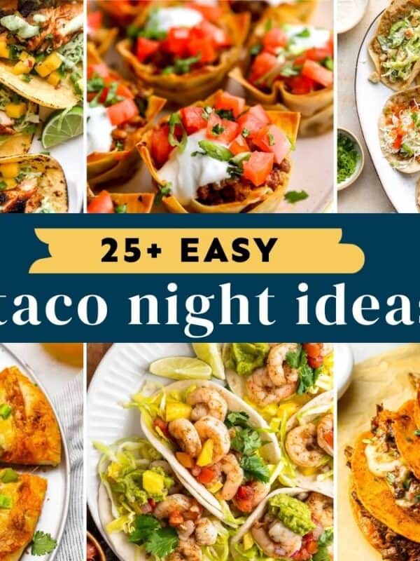collage of taco night recipe ideas
