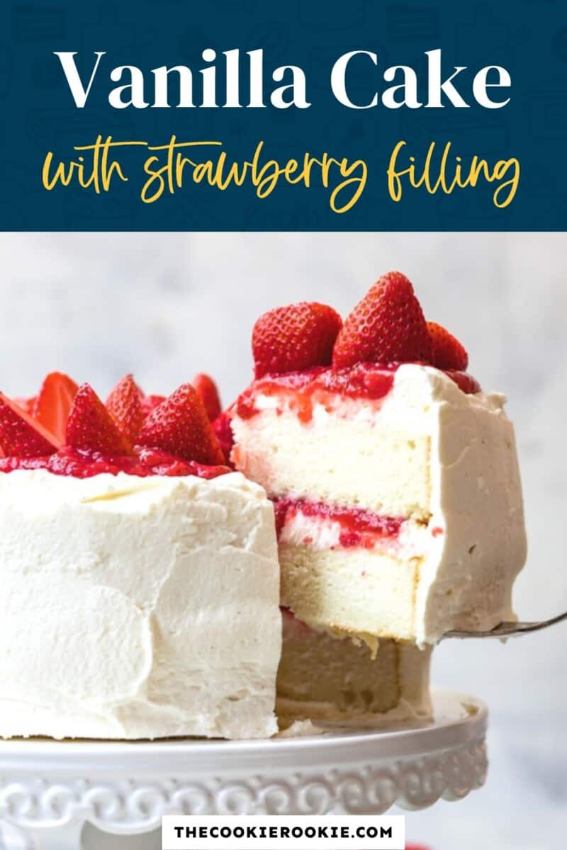 vanilla strawberry cake pinterest