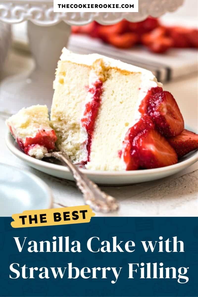 vanilla strawberry cake pinterest