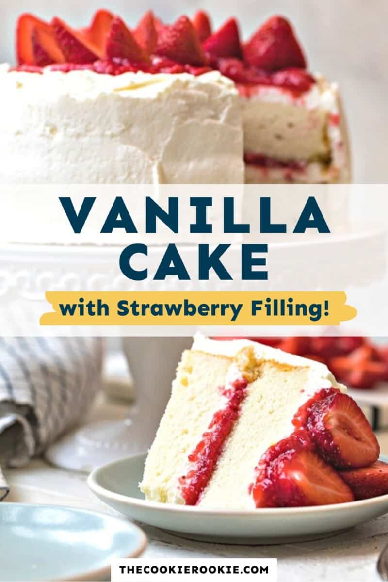 vanilla strawberry cake pinterest