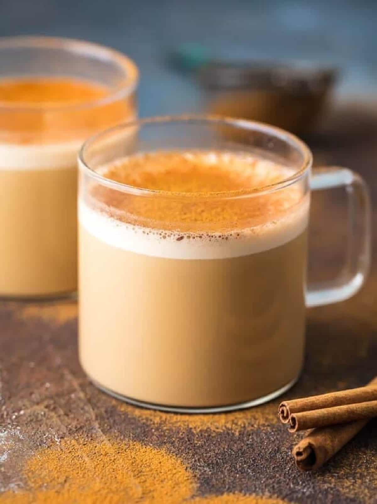 bulletproof coffee in clear mugs