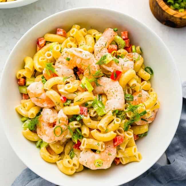 featured shrimp pasta salad.