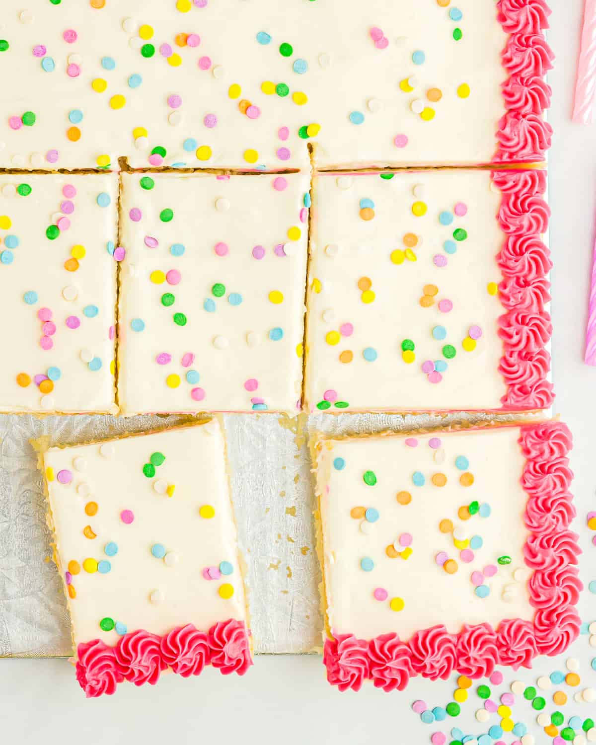 Vanilla Sheet Cake Recipe  Best Vanilla Birthday Party Cake with