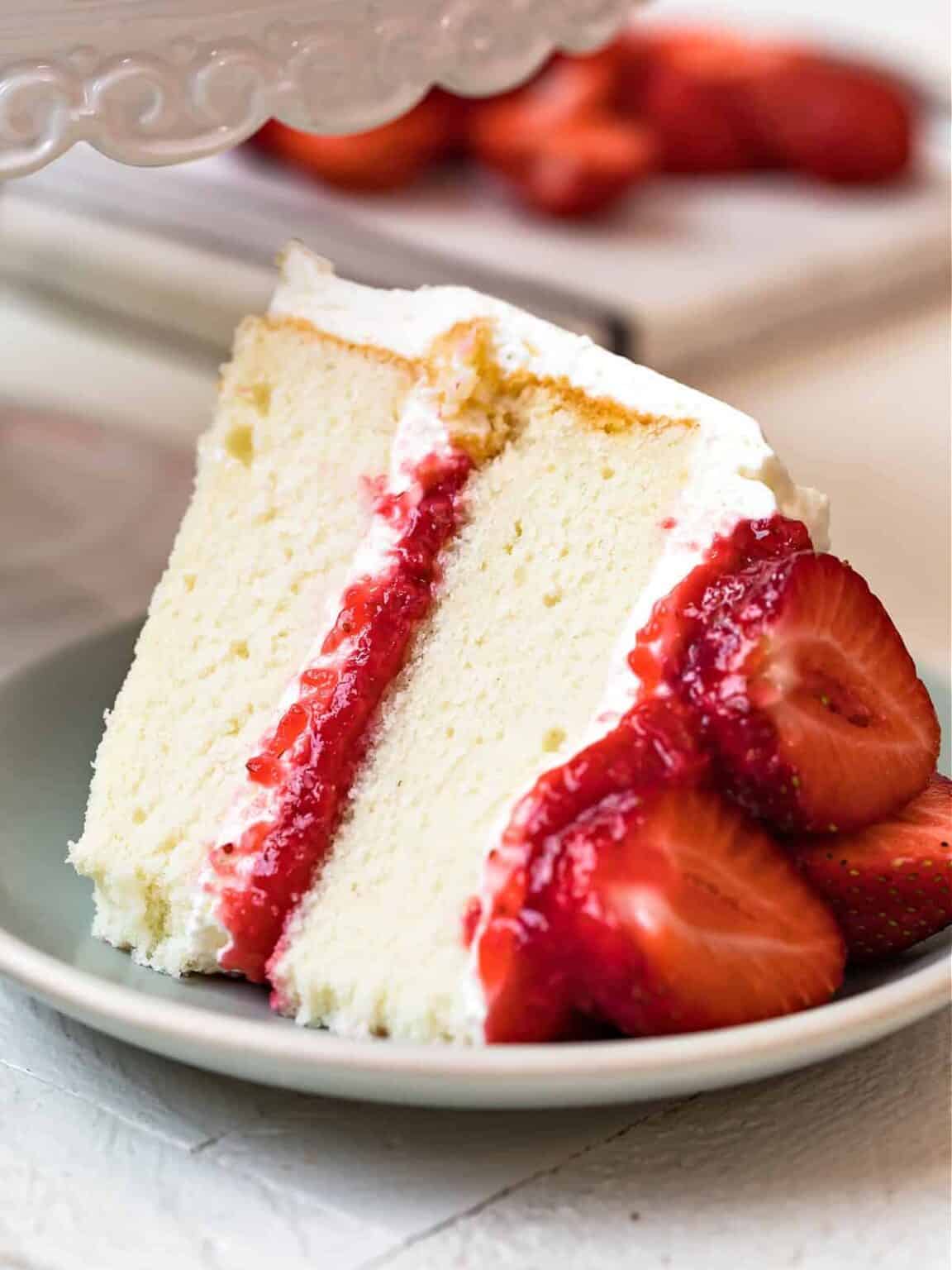 Vanilla Cake with Strawberry Filling Recipe The Cookie Rookie®